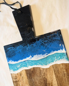 Large 28" Acacia Wood Ocean