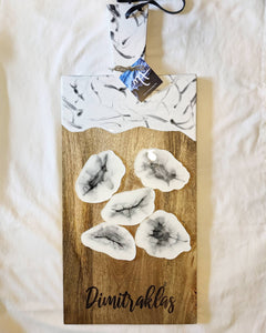 Large 28" Acacia Wood Ocean